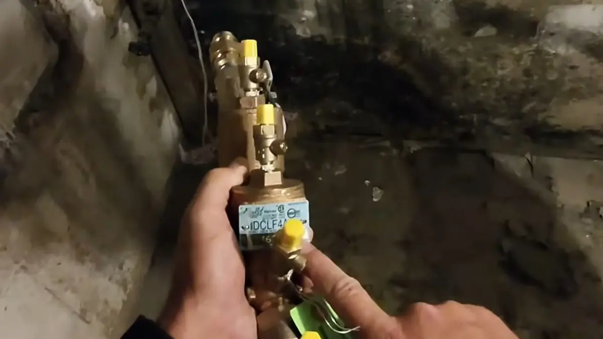 Backflow preventer assembly with shutoff valves illustrating Plumbing Tips for Older Lebanon Homes