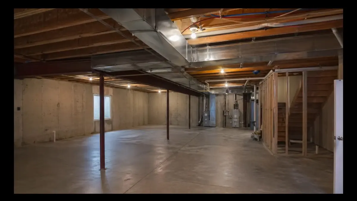 Basement plumbing rough-in with pipes and drain connections for Basement Plumbing in Lebanon, PA | Baths & Pumps
