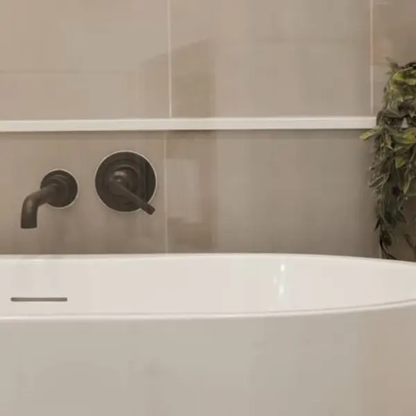 Bathtub or shower fixture installation work for a plumbing service page in Lebanon County, PA
