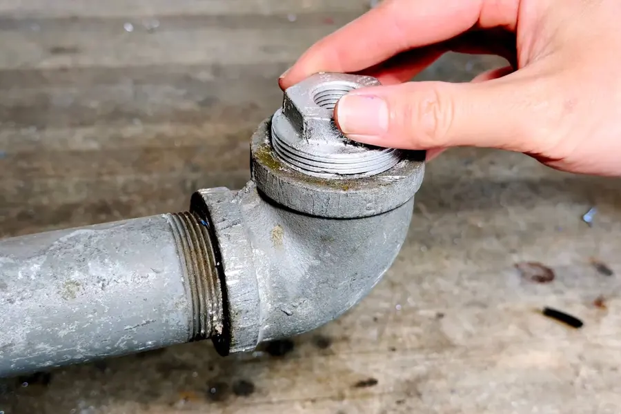 Corroded cast iron drain pipe and replacement connection for Drain Cleaning & Unclogging in Lebanon, PA