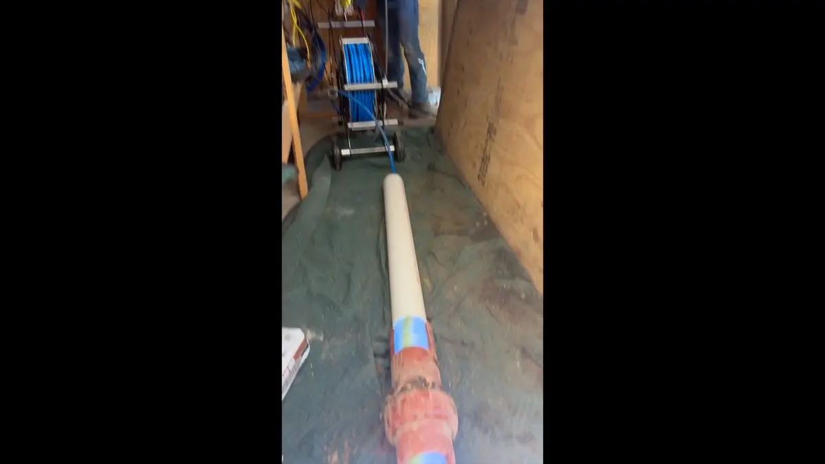 Exposed service line pipe during replacement work illustrating Does Your Lebanon Home Have a Lead Service Line?