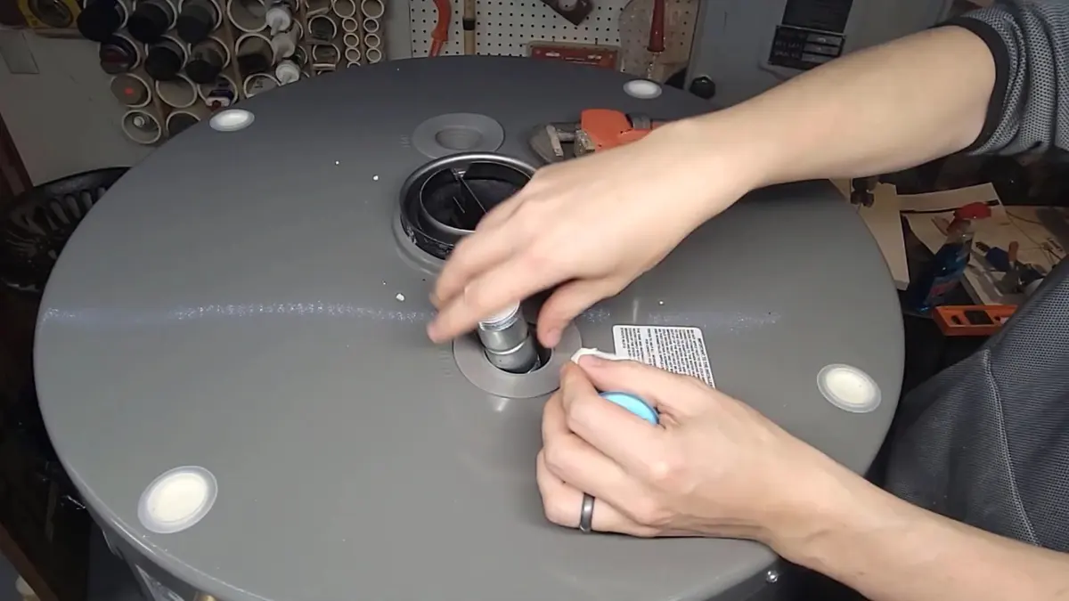 Gas water heater tank with nearby piping for Water Heater Installation in Lebanon, PA | Replace