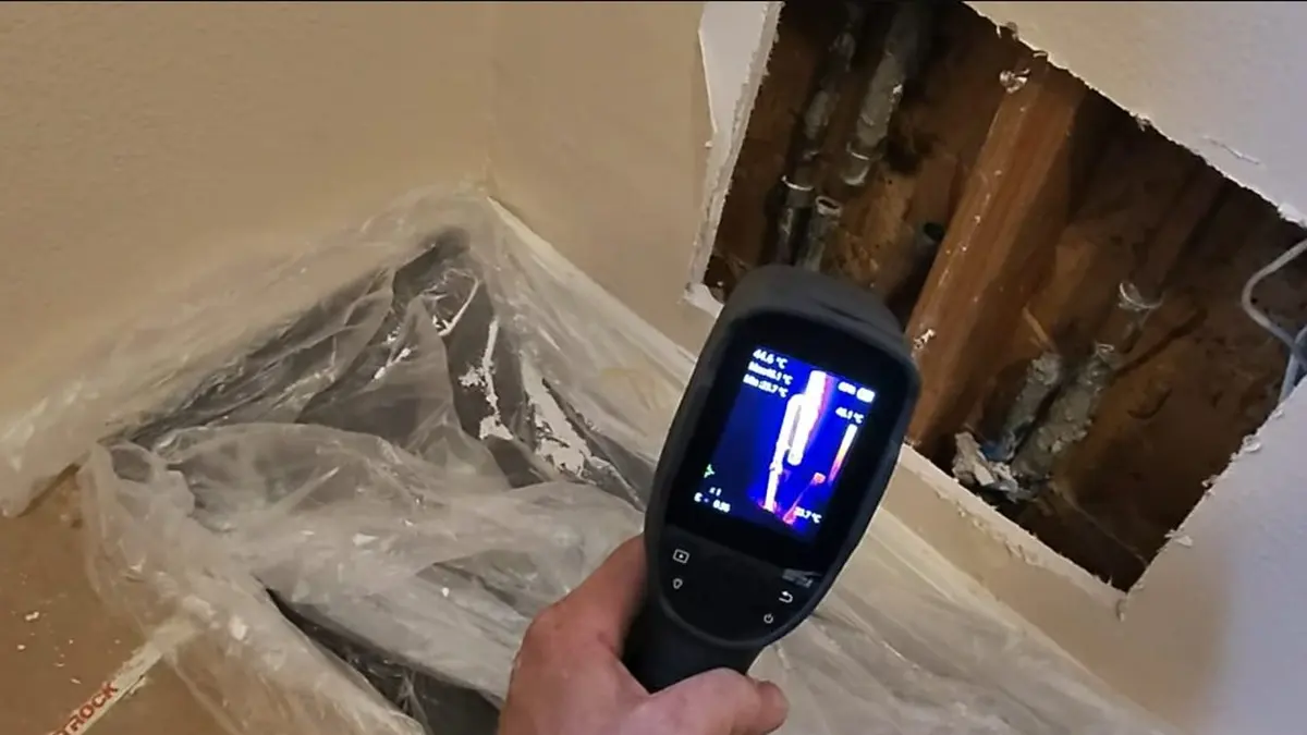 Leak detection tool or exposed pipe leak area illustrating Hidden Water Leaks: How to Spot Them Early