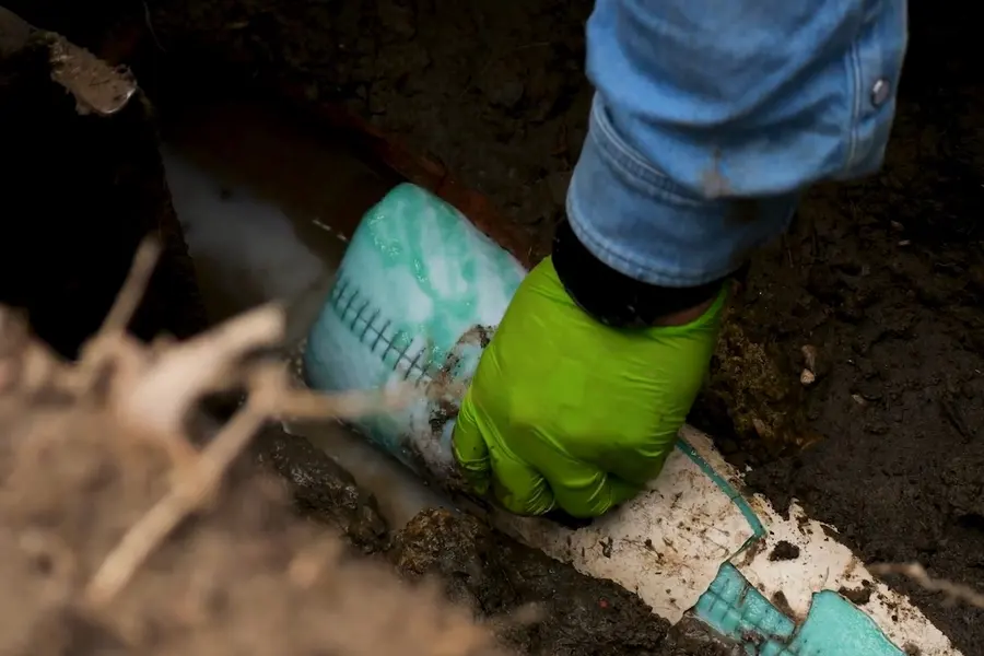 Open trench with new sewer or water line pipe for Burst Pipe Repair in Lebanon, PA | 24/7 Service