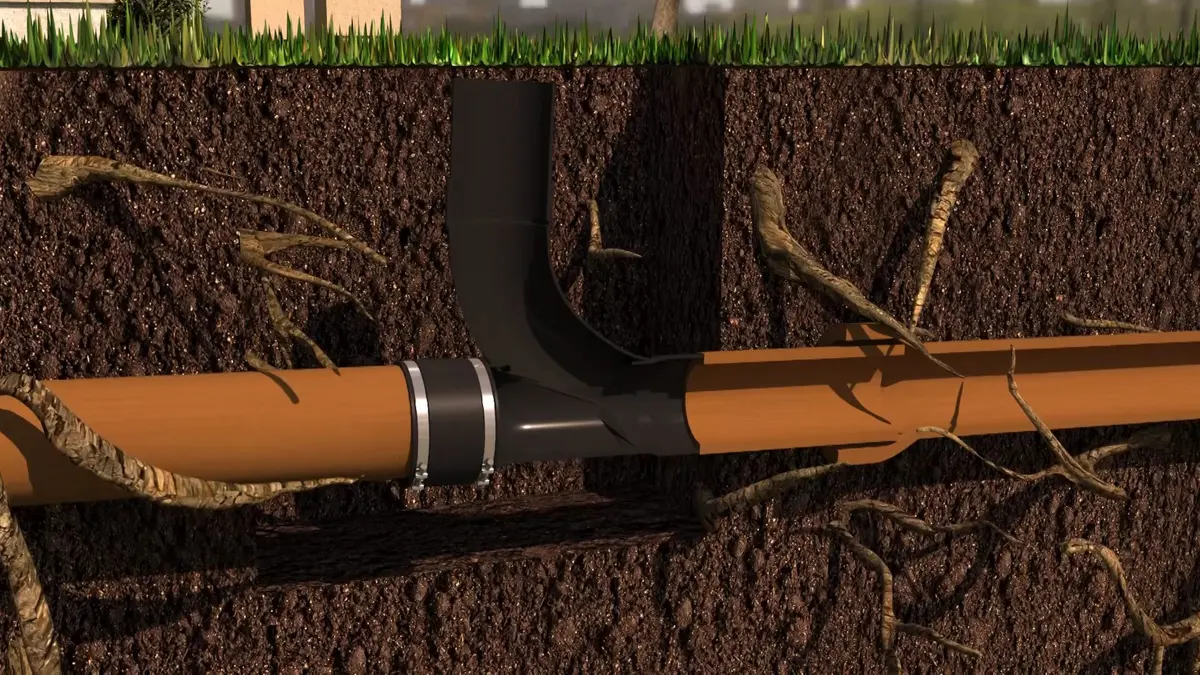 Open trench with new sewer or water line pipe for Sewer Line Replacement in Lebanon, PA | Permitted