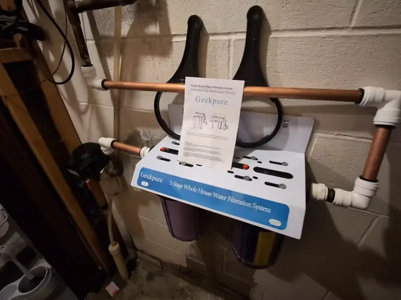 Under-sink reverse osmosis filter system and tubing for a plumbing service page in Hershey, PA (Hershey, PA Plumber | Serving Derry Township detail)