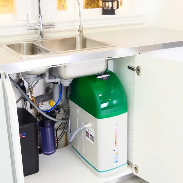 Under-sink reverse osmosis filter system and tubing for a plumbing service page in Lebanon County, PA (Plumbing Service Areas inspection)