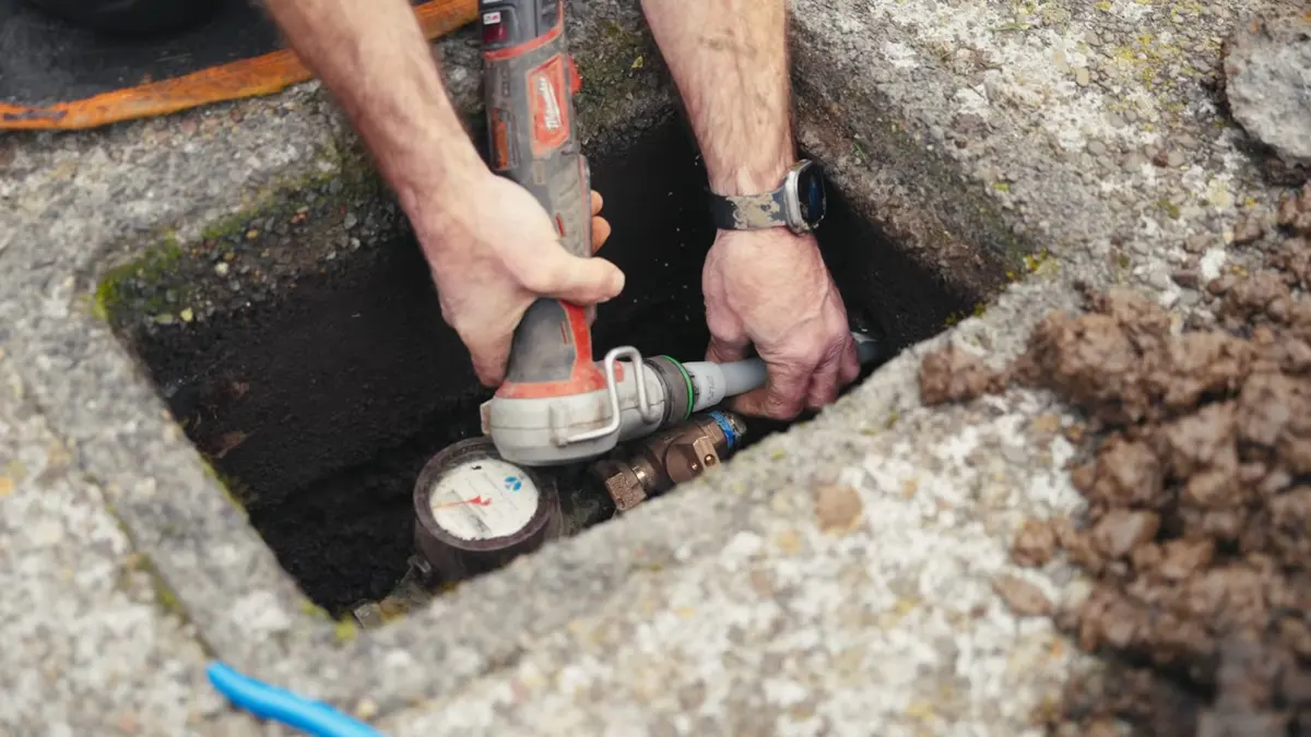 Water line pipe and service connection repair illustrating Plumbing Tips for Older Lebanon Homes