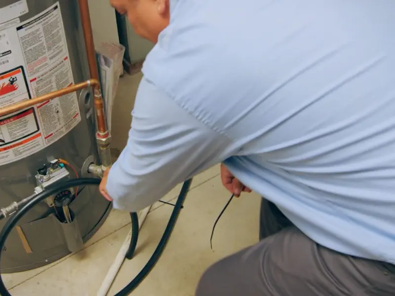 Water softener equipment with control head and brine tank for a plumbing service page in Tenth Ward, Lebanon, PA